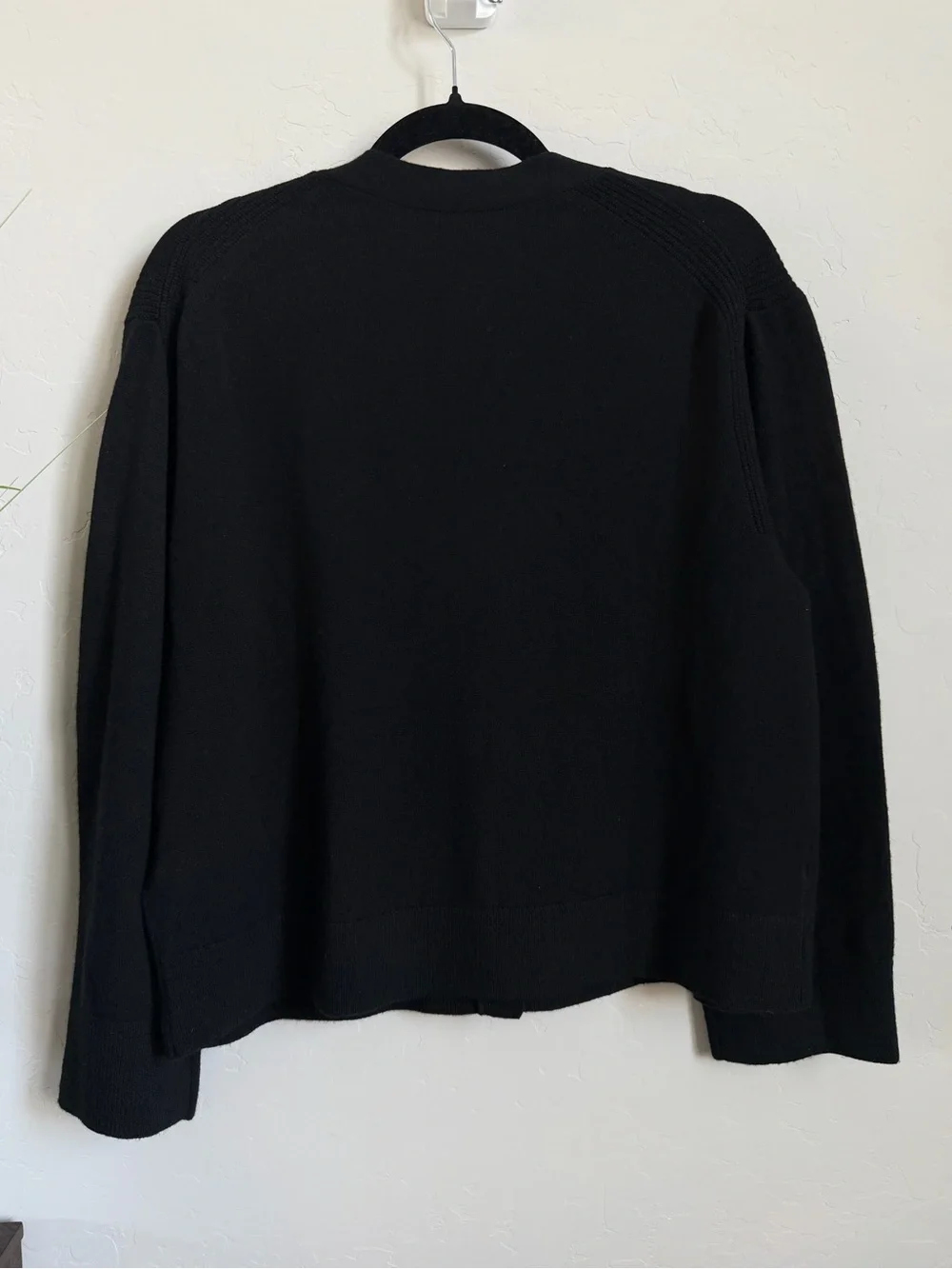 J.Crew 100% Cashmere Black V-Neck Button Cardigan Sweater Size Small